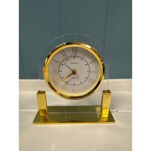 Linden Quartz Desk Clock Gold Tone Finish Tested mid century modern Hong Kong